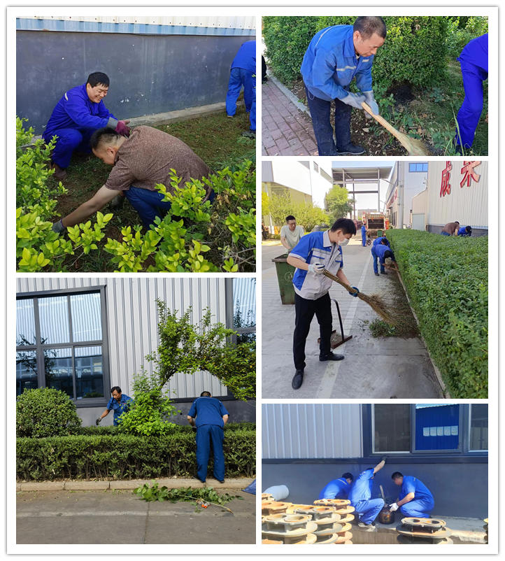 大家清掃、拾撿綠化帶垃圾，清理路邊縫隙死角內(nèi)的煙頭和雜物.jpg
